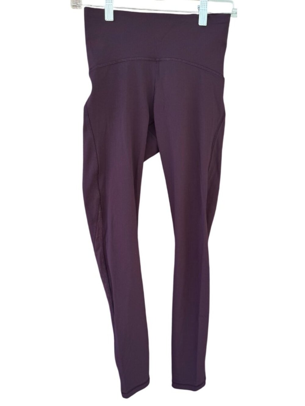 Lululemon High-Waisted Purple Mesh Panel Leggings Size 4  Stretchy Yoga Pants